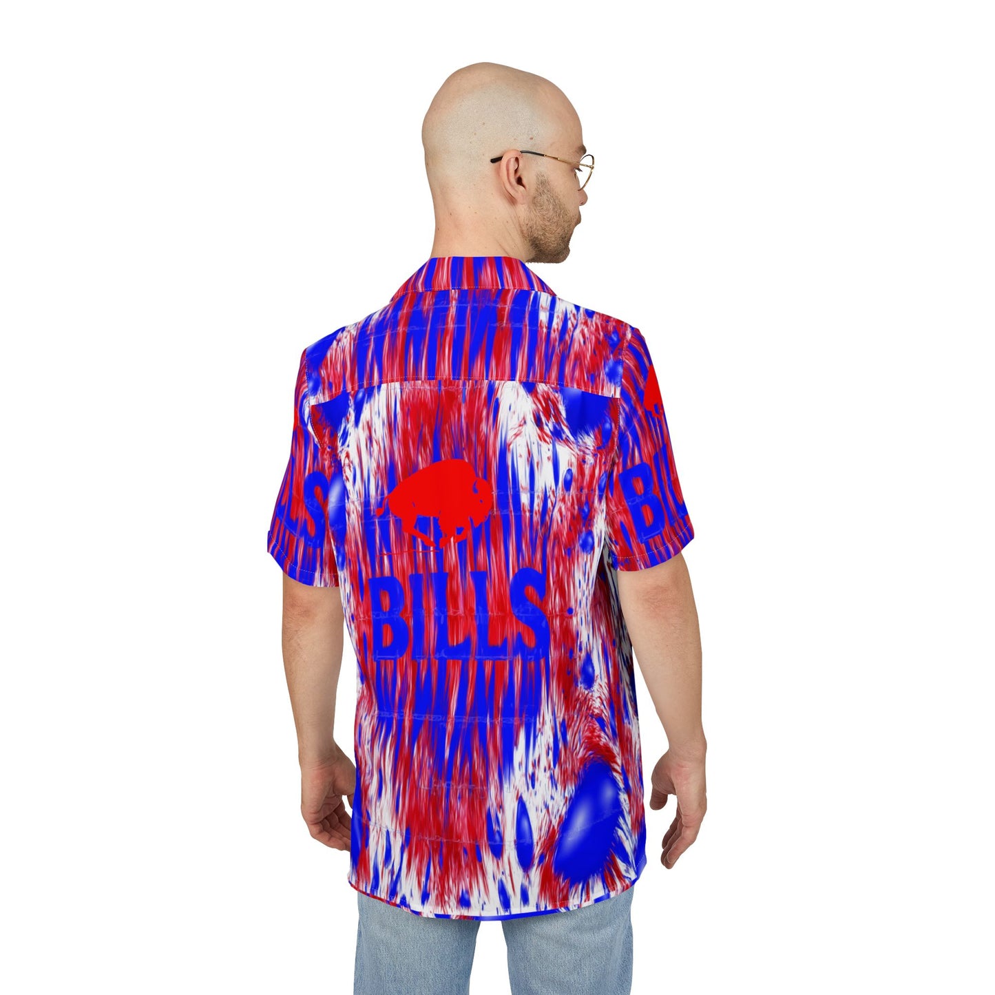 BILL ZEBRA TIE DYE -Vibrant Hawaiian Button-Down Shirt, Summerwear, Beach Shirt, Vacation Outfit, Pool Party Top, Fun Casual Wear