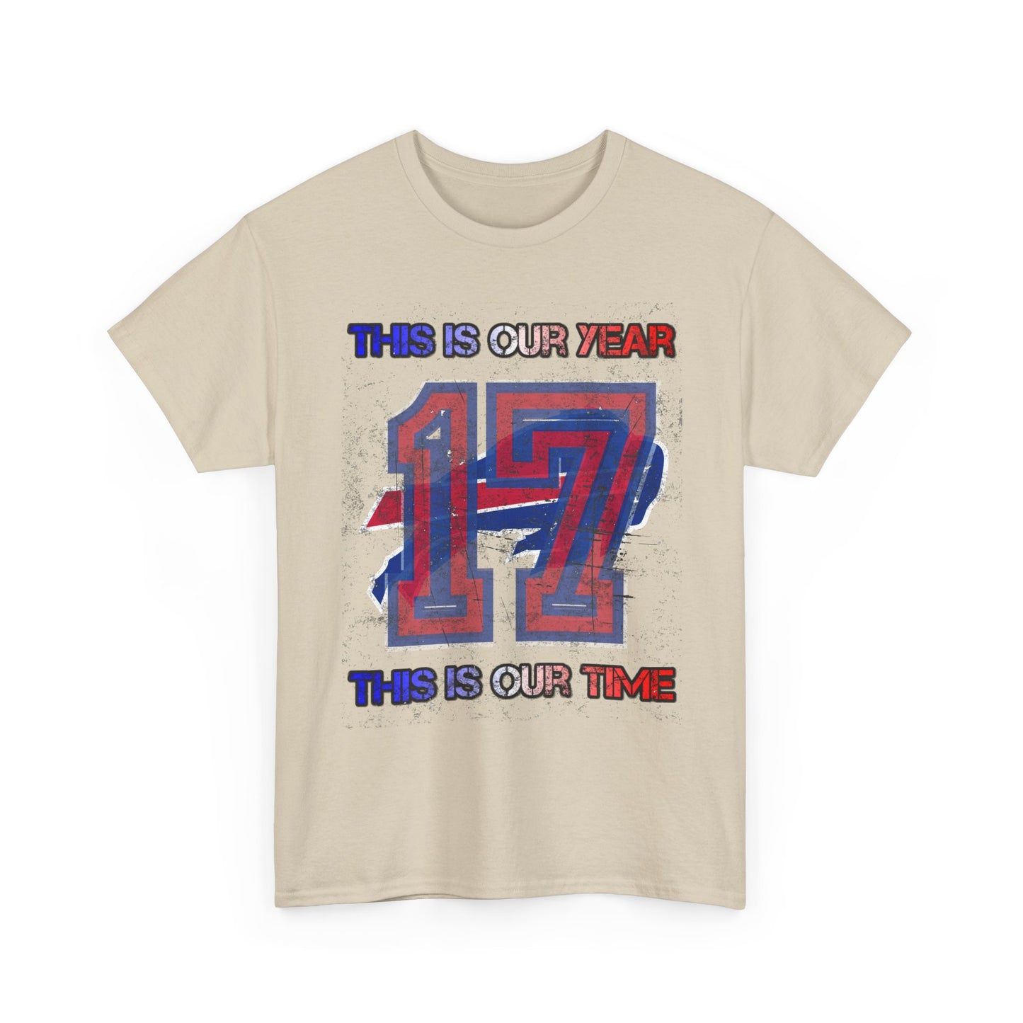 This Is Our Year 17 -Celebratory Unisex Heavy Cotton Tee, Customizable Year Shirt, Perfect for Birthdays, Team Events, Youth Spirit Gear, Everyday Comfort