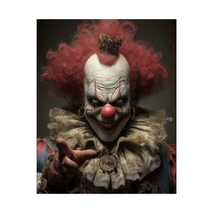 Creepy Clown Rolled Poster, Paper Poster, Unique Decor, Spooky Home Decoration,