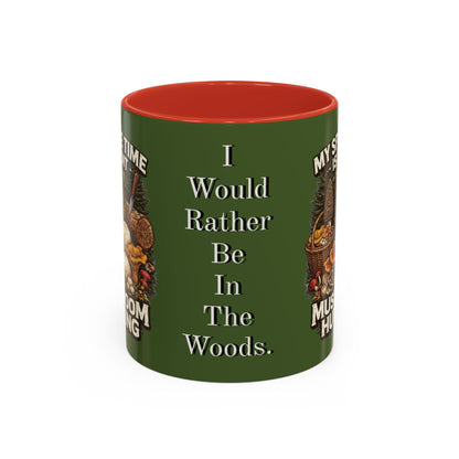 Mug - "My Spore Time Is Spent Mushroom Hunting" Accent Coffee Mug (11/15oz)