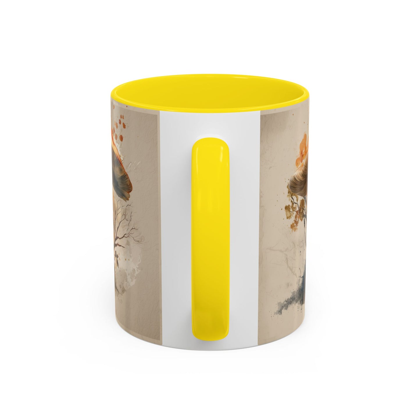 Mushroom Magic Accent Coffee Mug — 11/15oz Ceramic Cup with Woodland Fungi Design