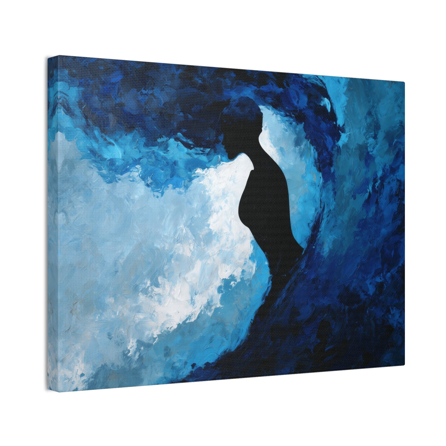 Waves of Form -Serene Abstract Canvas Wall Art, Ocean Wave Decor, Home Transformations, Inspirational Art, Gifts for Art Lovers, Blue Wave Print
