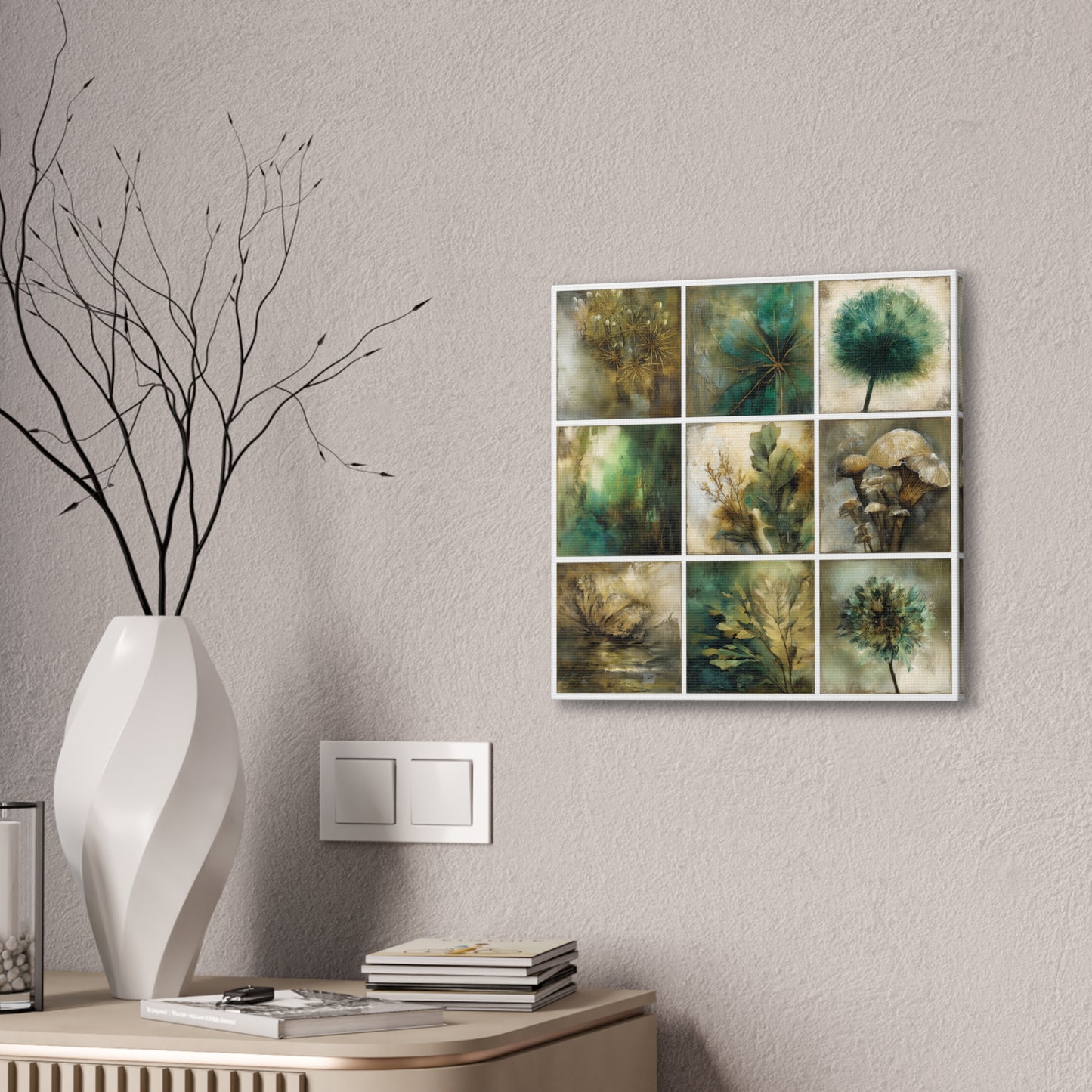 Natures Green Series #3 -Botanical Wall Art, Nature-Inspired Home Décor, Eco-Friendly Canvas Print, Greenery Art Piece, Living Room Wall Hanging