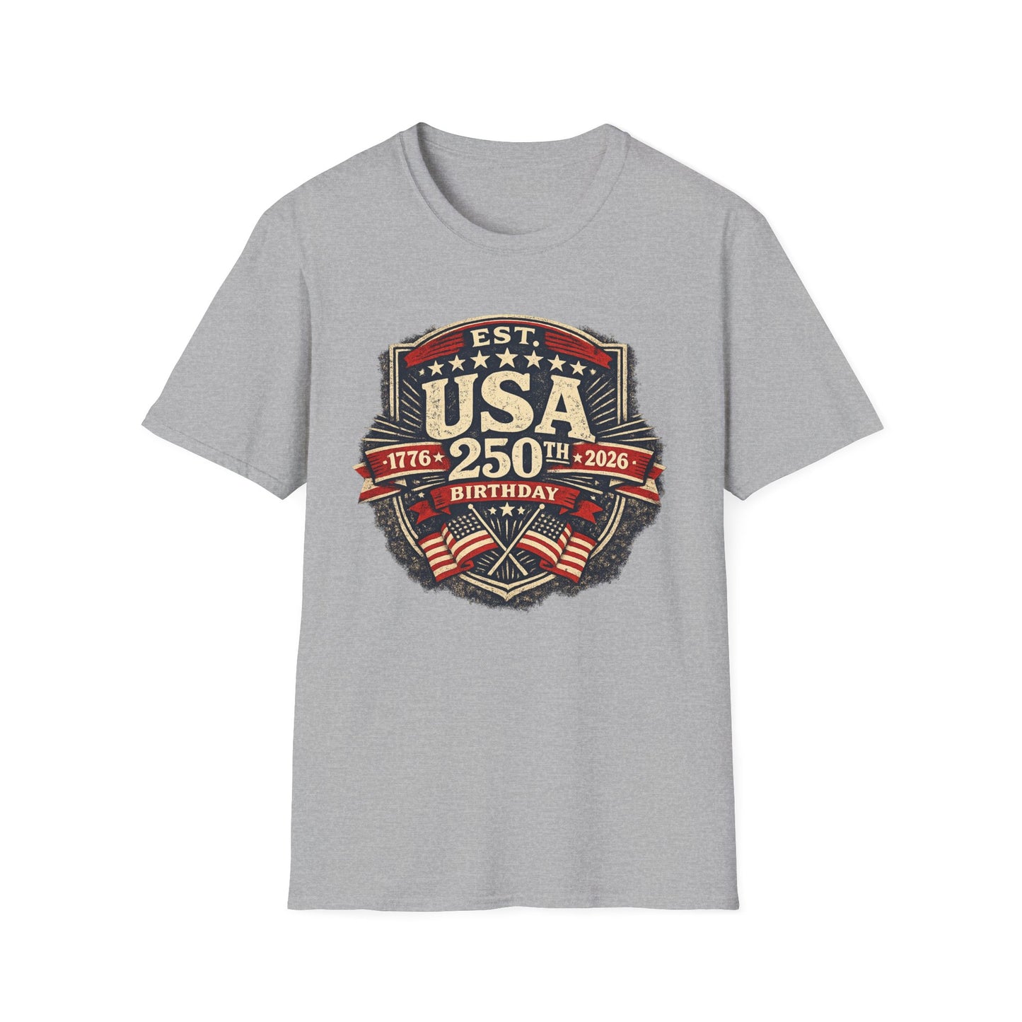 USA 250th Birthday T-Shirt — 1776-2026 Retro American Celebration Tee