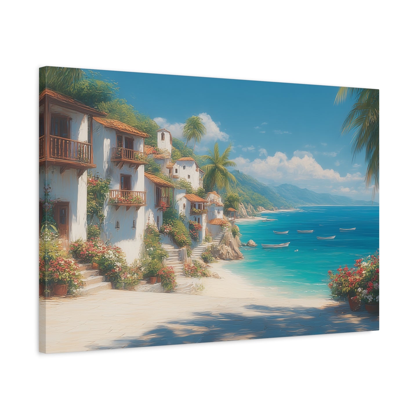 Sea Side -Coastal Serenity Canvas Print, Beach Decor, Wall Art for Home, Gift for Beach Lovers