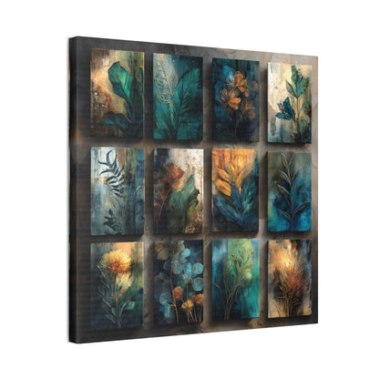Natures Blue Green Series #3 -Botanical Wall Art, Nature-Inspired Home Décor, Eco-Friendly Canvas Print, Greenery Art Piece, Living Room Wall Hanging
