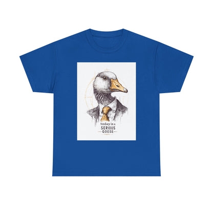 Serious Goose T-Shirt | Funny Animal Tee, Quirky Graphic Tee, Gift for Animal Lovers, Casual Wear, Unique Birthday Gift
