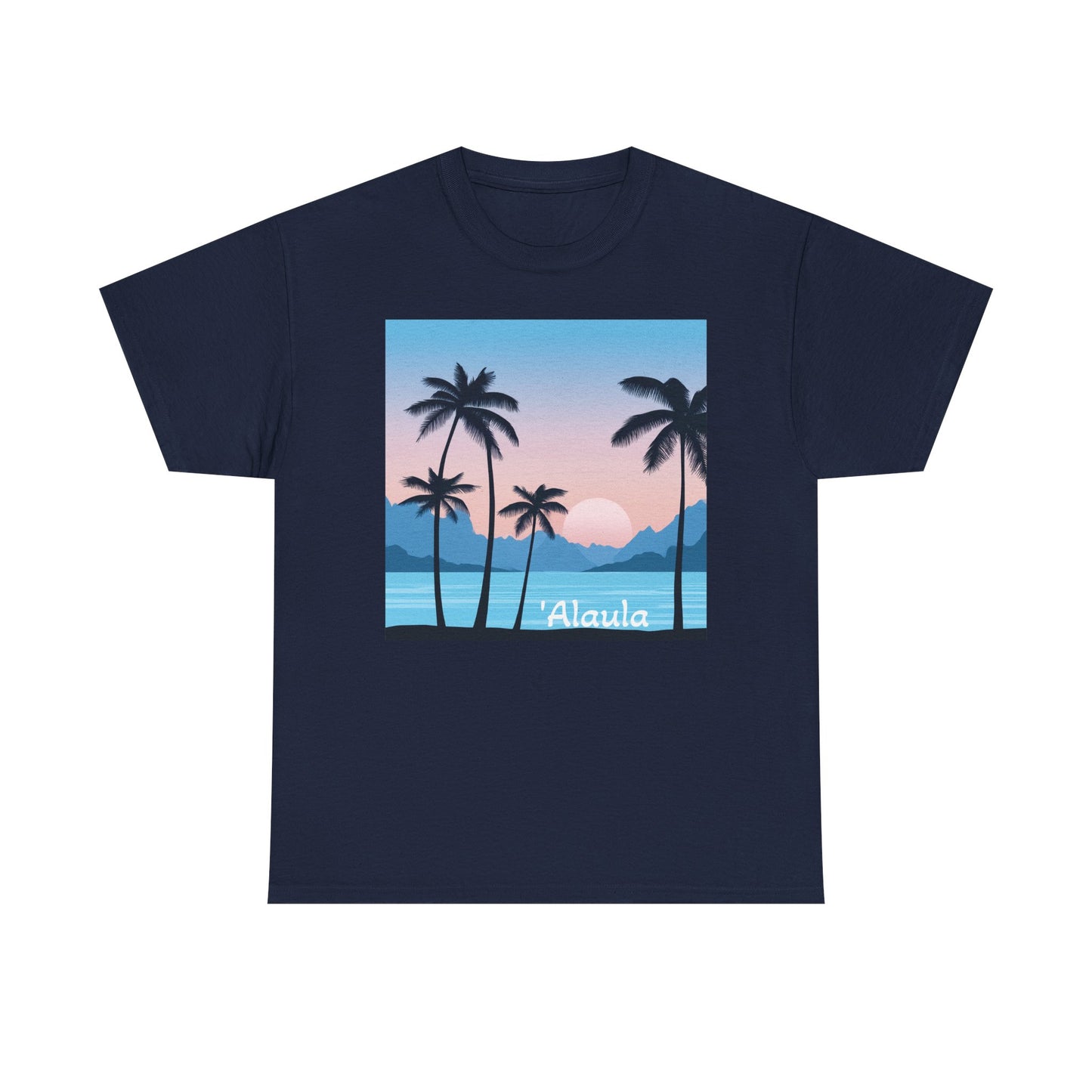 'Alaula Aloha Sunset Tee — Tropical Palm Beach Graphic T-Shirt