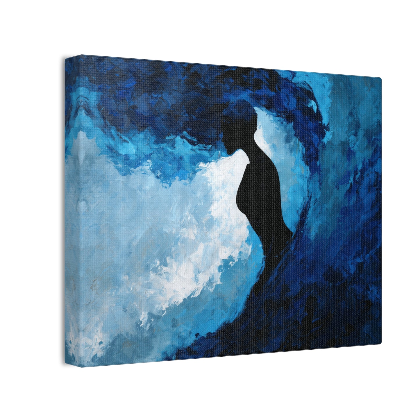Waves of Form -Serene Abstract Canvas Wall Art, Ocean Wave Decor, Home Transformations, Inspirational Art, Gifts for Art Lovers, Blue Wave Print