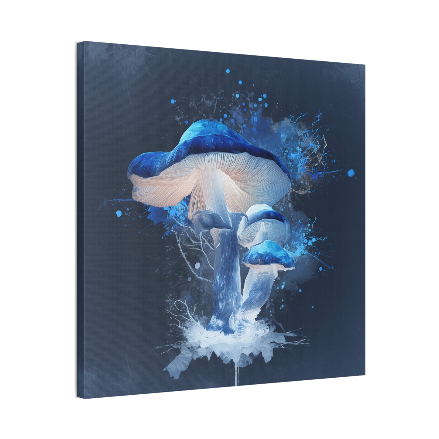 Mycelium Spread Inverse -Mushroom Canvas Art, Stretched Wall Decor, Bohemian Home Decor, Psychedelic Wall Art, Nature-Inspired Art