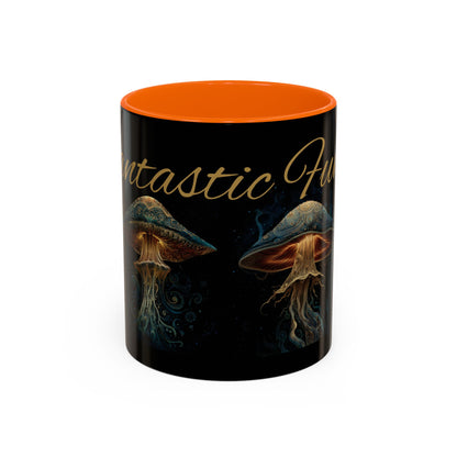 Dark Fantastic Fungi Coffee Mug - Magical Ocean Mushroom Art (11/15oz)