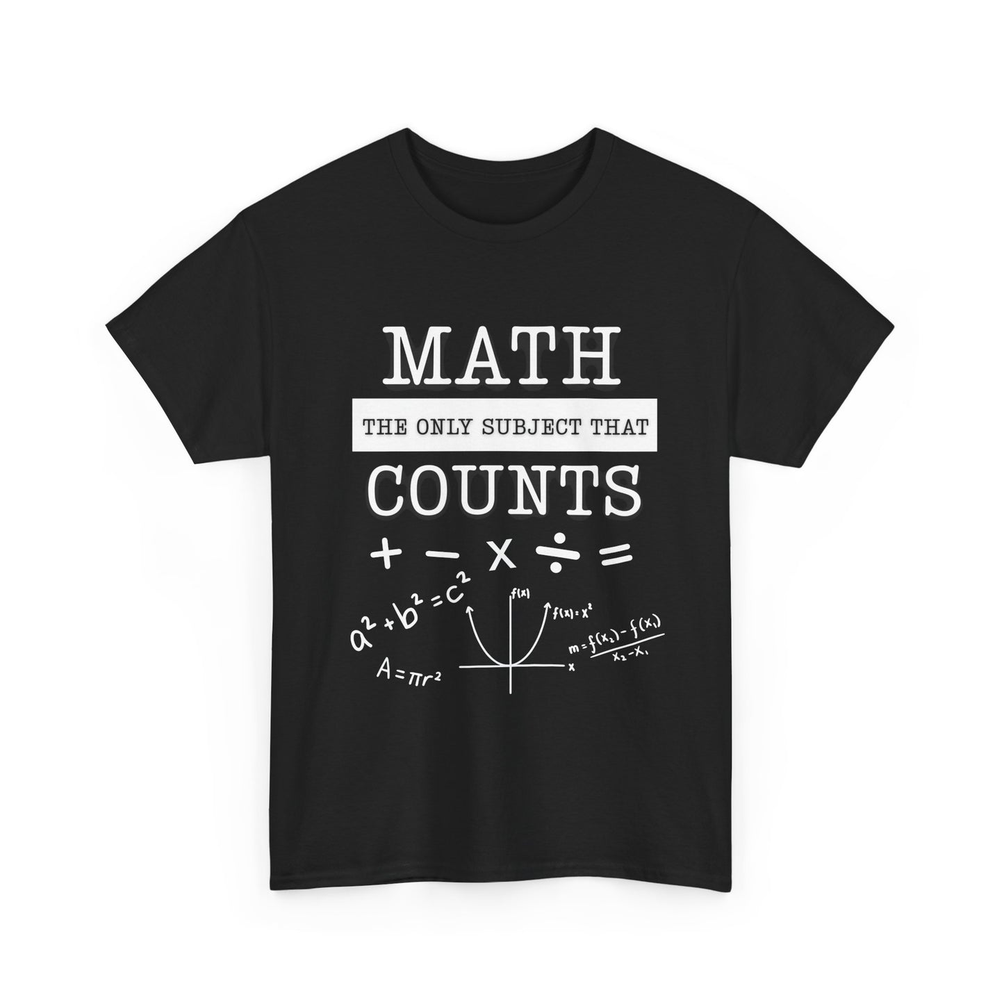Math Counts -Unisex Heavy Cotton Tee, Funny Math Shirt, Gift for Teachers, Math Lovers, Back to School T-Shirt