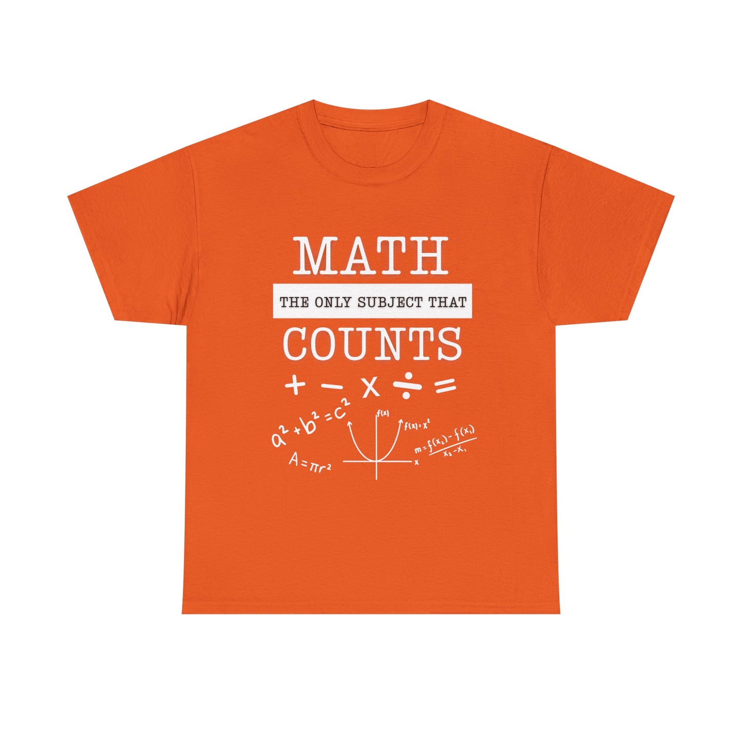 Math Counts -Unisex Heavy Cotton Tee, Funny Math Shirt, Gift for Teachers, Math Lovers, Back to School T-Shirt