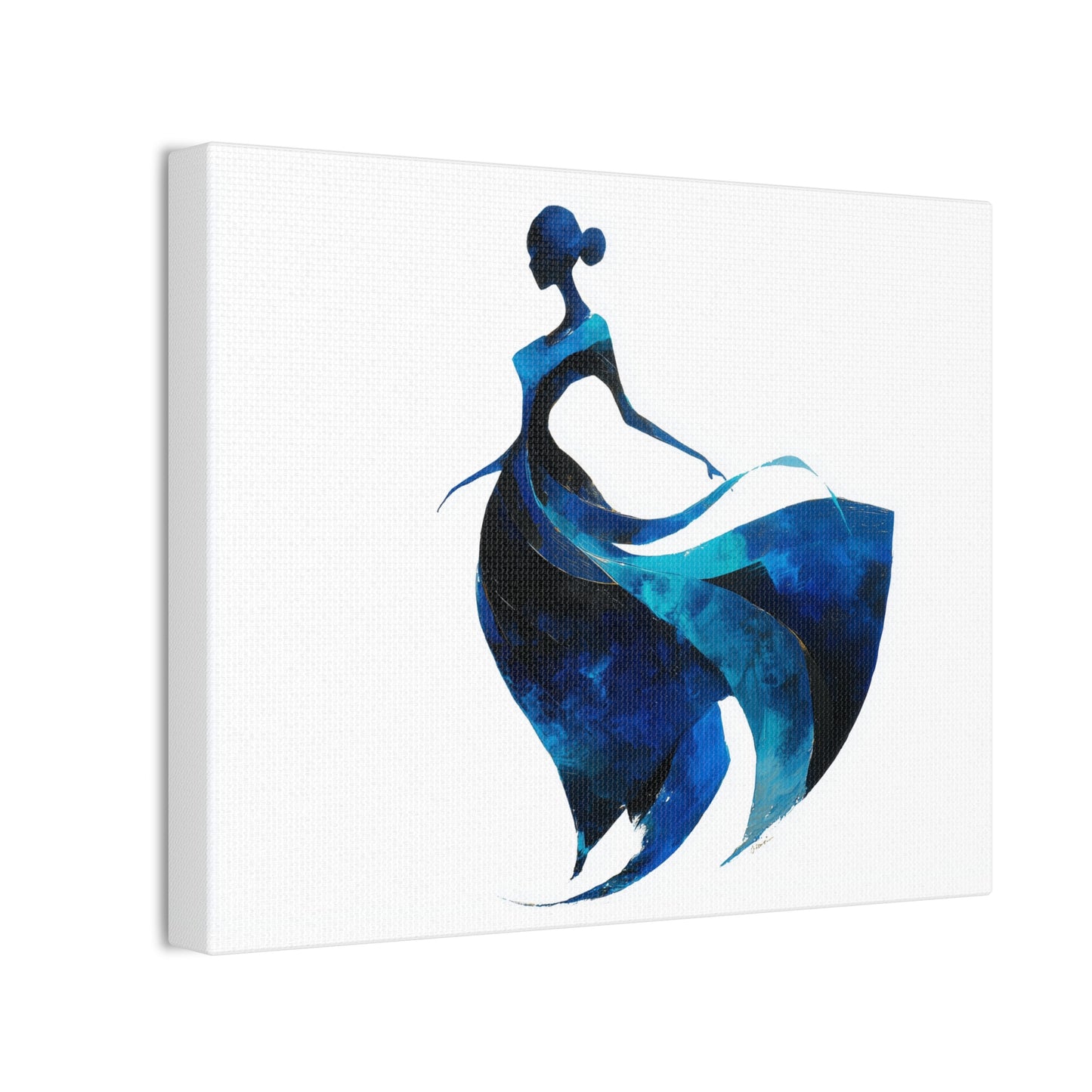 Copy of Dancing with the Water Series #5 -Elegant Silhouette Canvas Wall Art, Abstract Decor for Home, Gift for Women, Living Room Artwork, Dance Theme Decoration