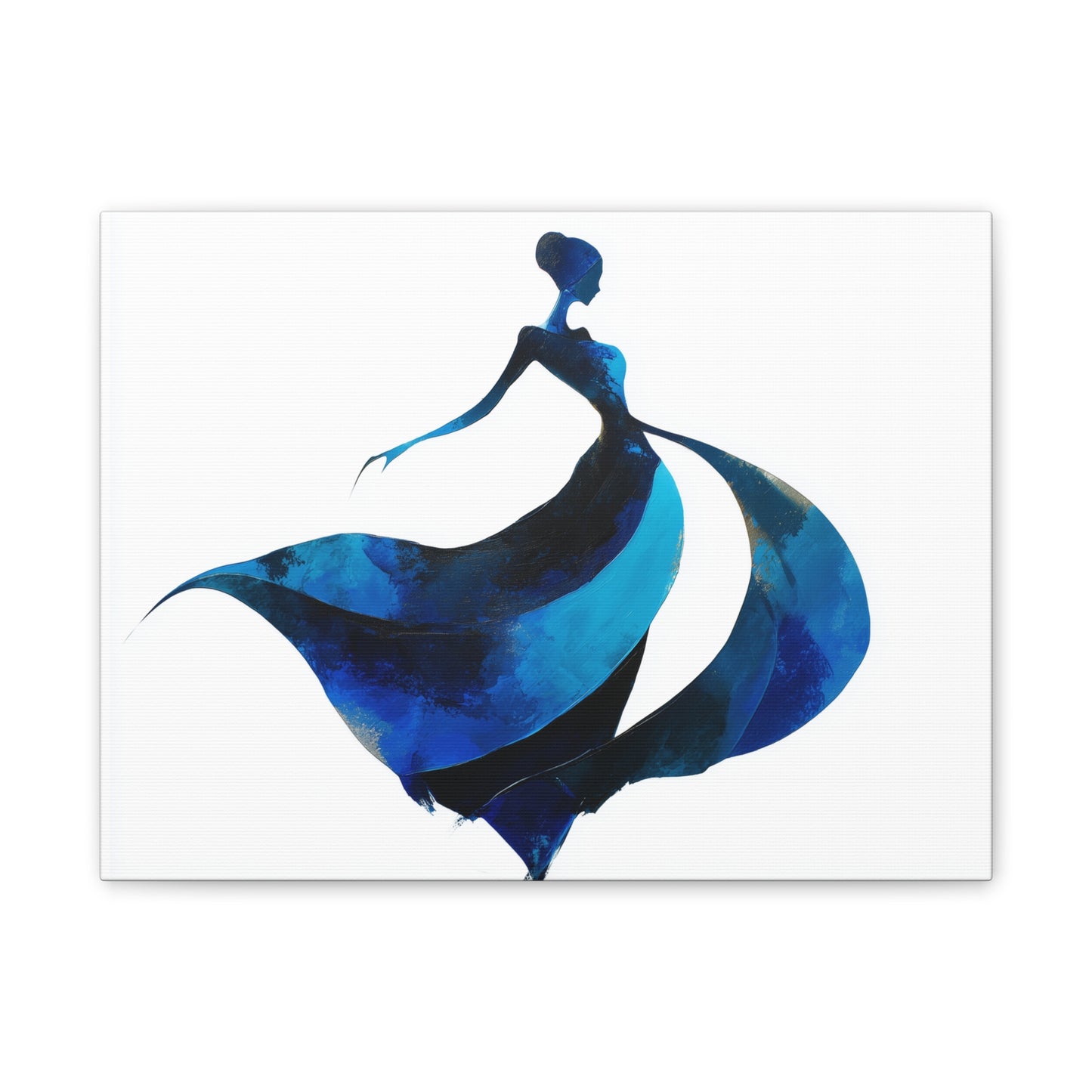 Dancing with the Water Series #3 -Elegant Silhouette Canvas Wall Art, Abstract Decor for Home, Gift for Women, Living Room Artwork, Dance Theme Decoration