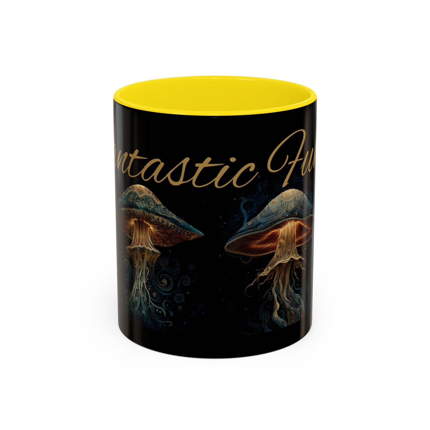 Dark Fantastic Fungi Coffee Mug - Magical Ocean Mushroom Art (11/15oz)