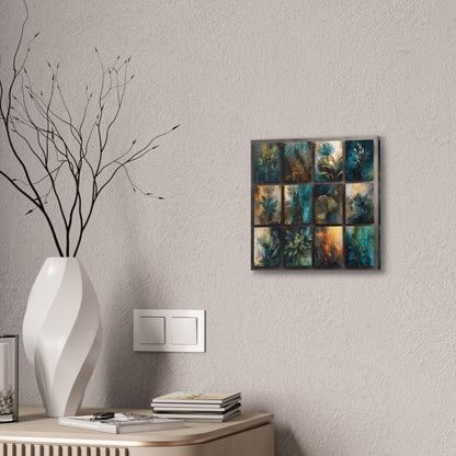 Natures Blue Green Series #1 -Botanical Wall Art, Nature-Inspired Home Décor, Eco-Friendly Canvas Print, Greenery Art Piece, Living Room Wall Hanging