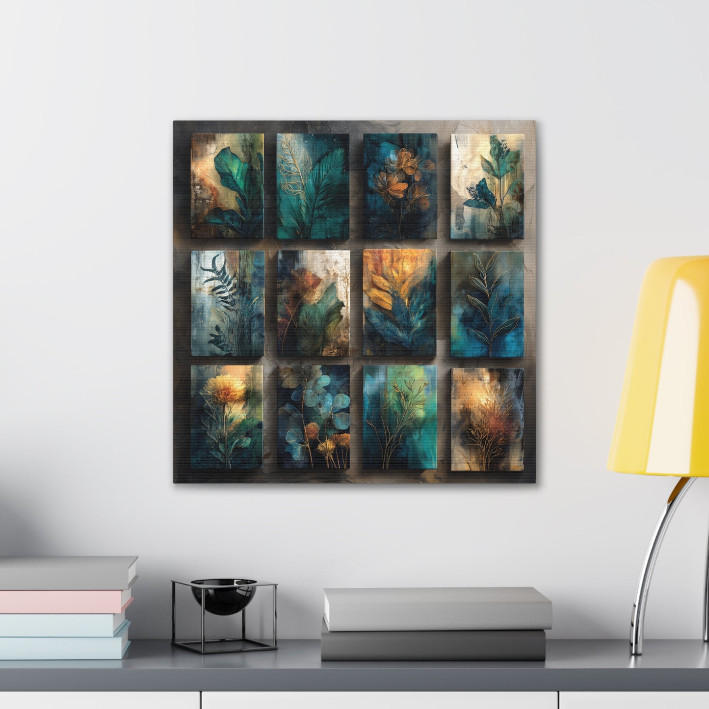 Natures Blue Green Series #3 -Botanical Wall Art, Nature-Inspired Home Décor, Eco-Friendly Canvas Print, Greenery Art Piece, Living Room Wall Hanging