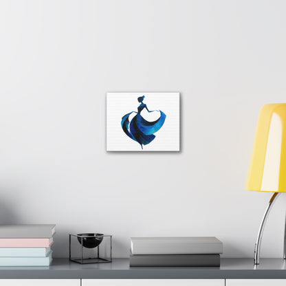Dancing with the Water Series #2 -Elegant Silhouette Canvas Wall Art, Abstract Decor for Home, Gift for Women, Living Room Artwork, Dance Theme Decoration
