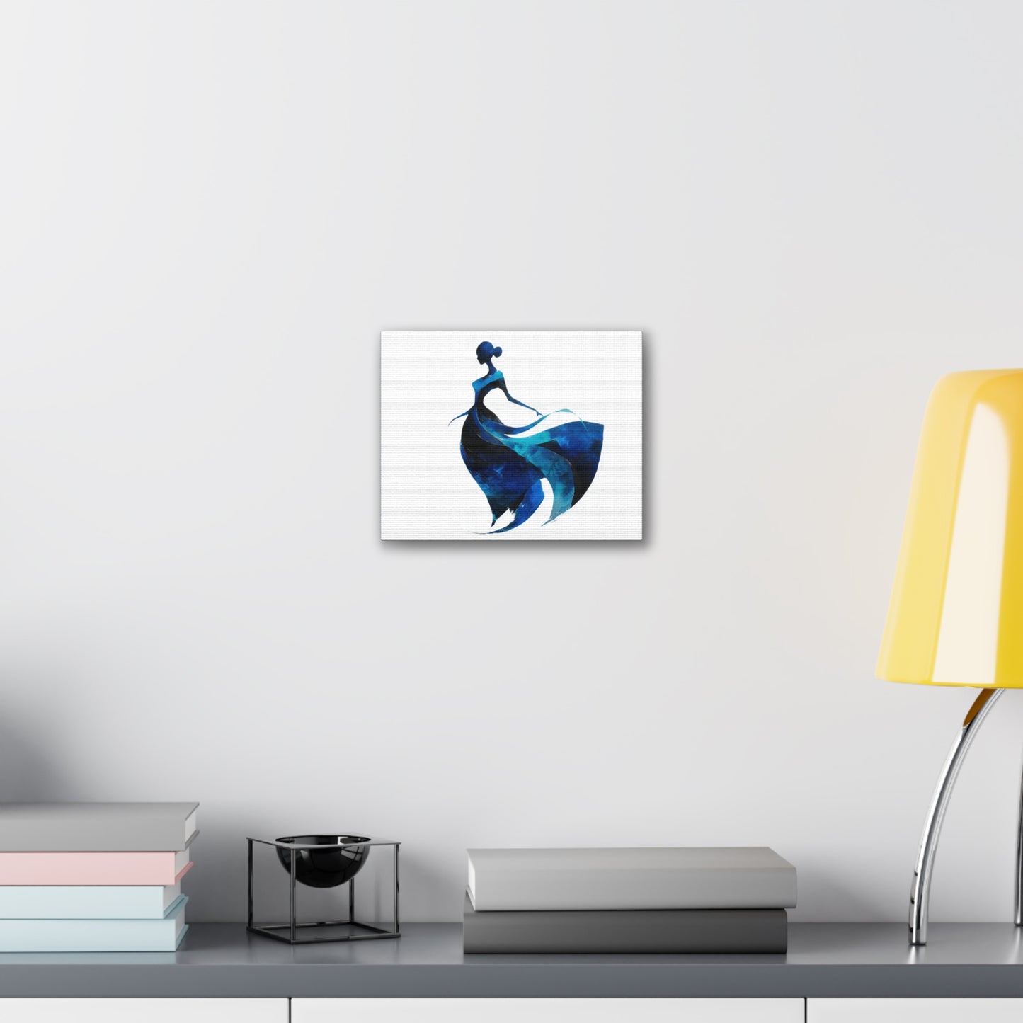 Copy of Dancing with the Water Series #5 -Elegant Silhouette Canvas Wall Art, Abstract Decor for Home, Gift for Women, Living Room Artwork, Dance Theme Decoration