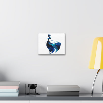 Copy of Dancing with the Water Series #5 -Elegant Silhouette Canvas Wall Art, Abstract Decor for Home, Gift for Women, Living Room Artwork, Dance Theme Decoration