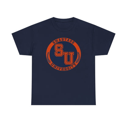 Unisex Heavy Cotton Tee with SU University Design | College Apparel, Graphic Tee, Gift for Students, Campus Wear, Casual Fashion