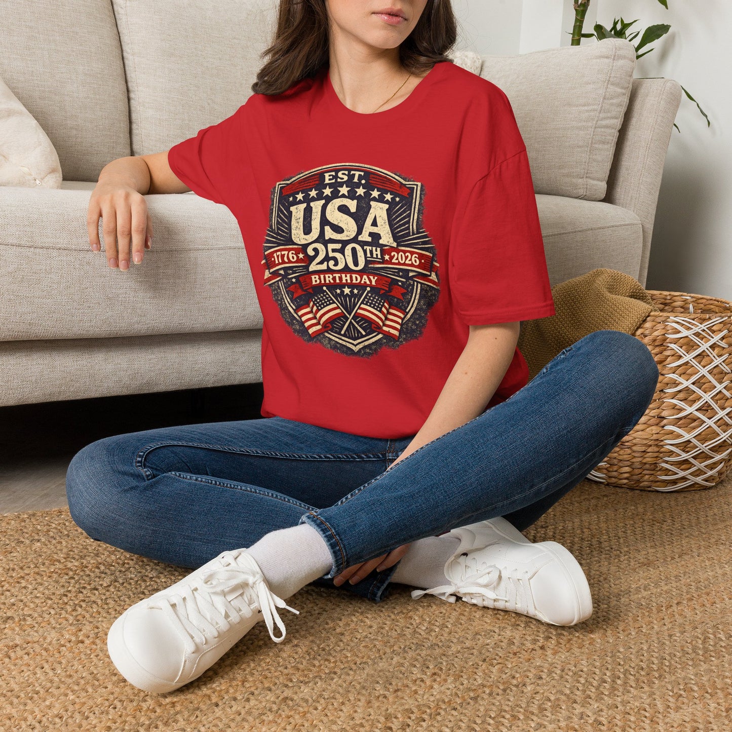 USA 250th Birthday T-Shirt — 1776-2026 Retro American Celebration Tee