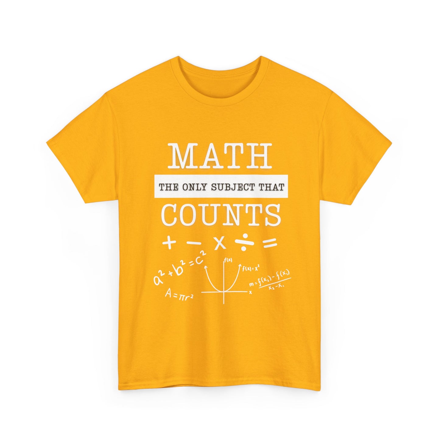 Math Counts -Unisex Heavy Cotton Tee, Funny Math Shirt, Gift for Teachers, Math Lovers, Back to School T-Shirt