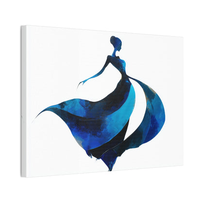 Dancing with the Water Series #3 -Elegant Silhouette Canvas Wall Art, Abstract Decor for Home, Gift for Women, Living Room Artwork, Dance Theme Decoration