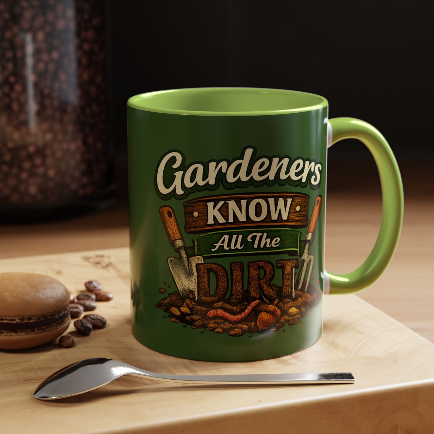 Gardener’s Know All the Dirt Accent Coffee Mug – Funny Gardening Coffee Cup (11/15oz)