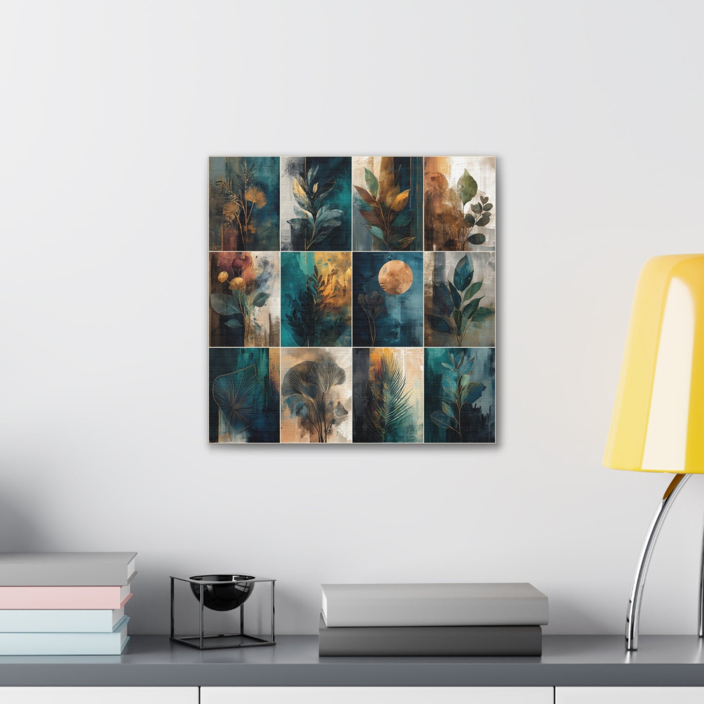 Natures Blue Green Series #6 -Botanical Wall Art, Nature-Inspired Home Décor, Eco-Friendly Canvas Print, Greenery Art Piece, Living Room Wall Hanging