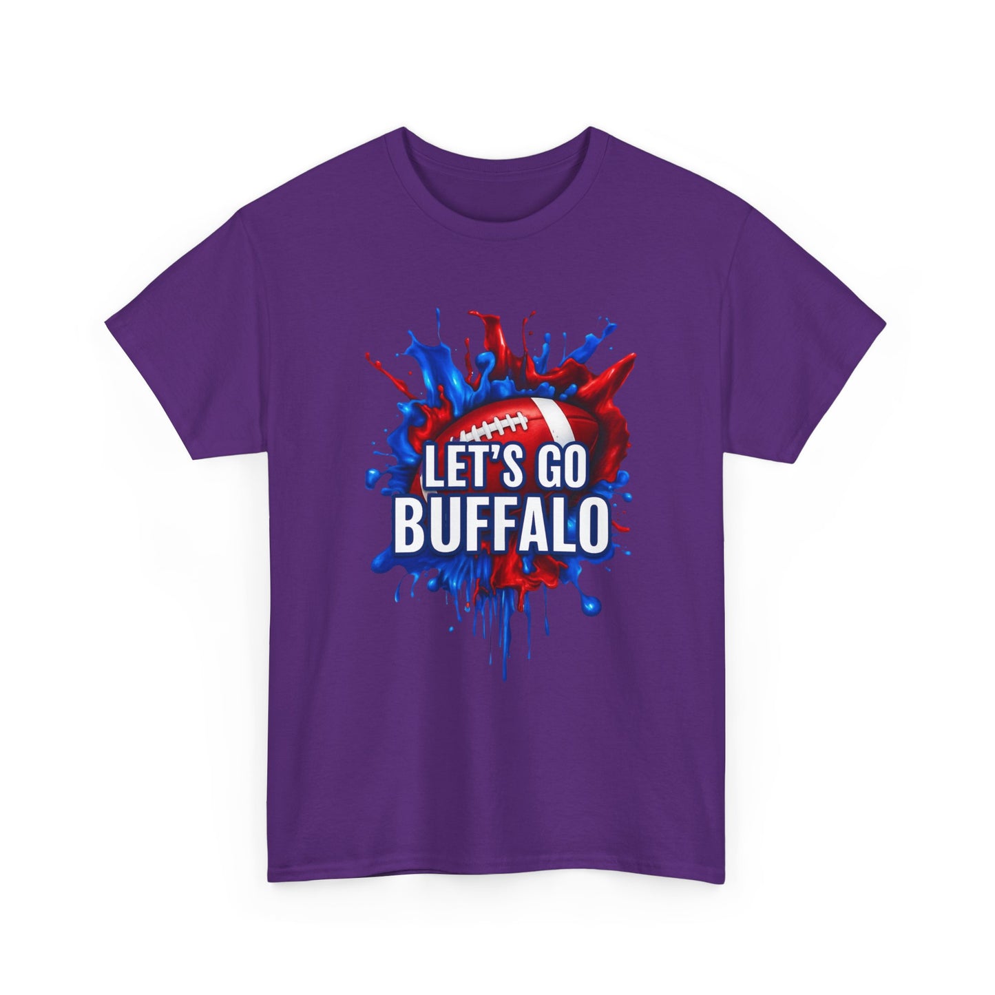 Let's Go Buffalo Splat -Buffalo Sports Fan Tee - Let's Go Buffalo Shirt, Game Day Apparel, Unisex Cotton T-Shirt, Tailgate Wear, Football Team Gear
