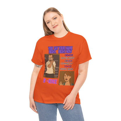 D-Nice Funny Unisex T-Shirt with Quirky Design, Humor Tee, Gift for Friends, Casual Wear, Unique Graphic Tee, Cartoon T-Shirt