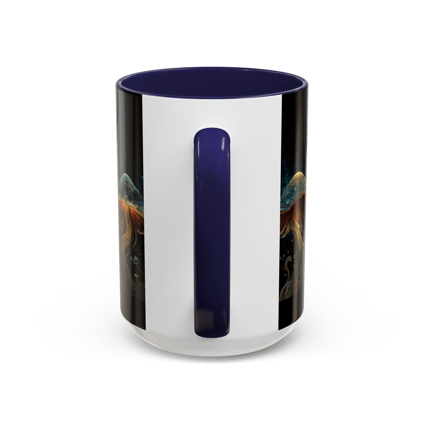Dark Fantastic Fungi Coffee Mug - Magical Ocean Mushroom Art (11/15oz)