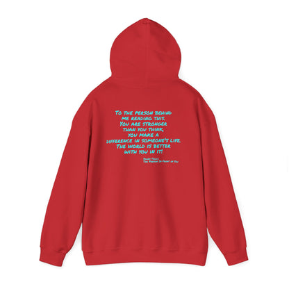 Better World - Inspirational Quote Hoodie — "You Are Stronger Than You Think" Back Print