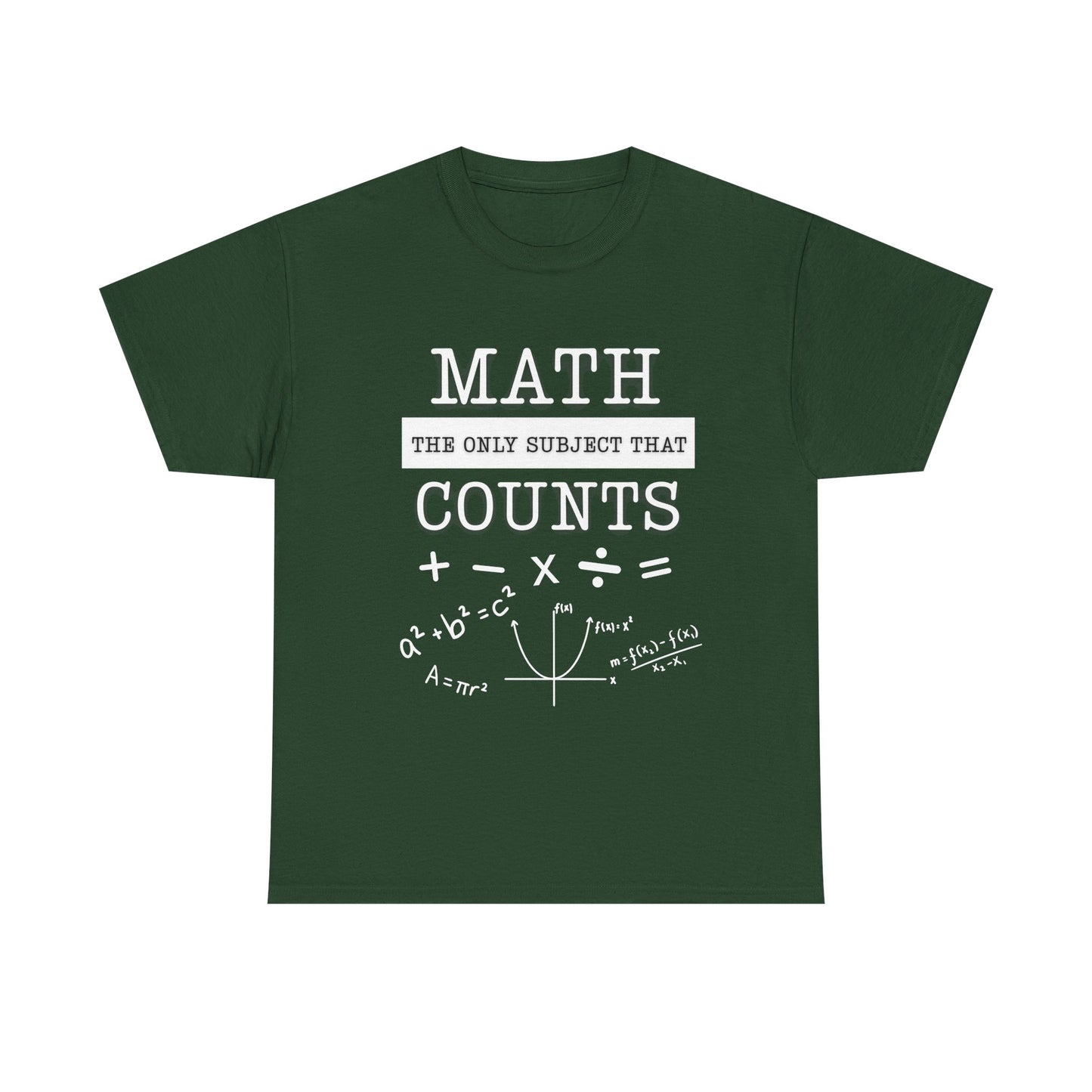 Math Counts -Unisex Heavy Cotton Tee, Funny Math Shirt, Gift for Teachers, Math Lovers, Back to School T-Shirt