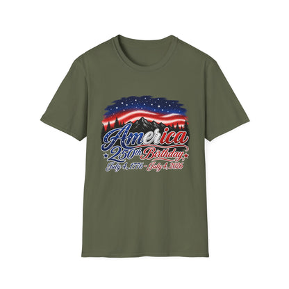America 250 Birthday T-Shirt – July 4, 1776–2026 Patriotic Independence Day Tee