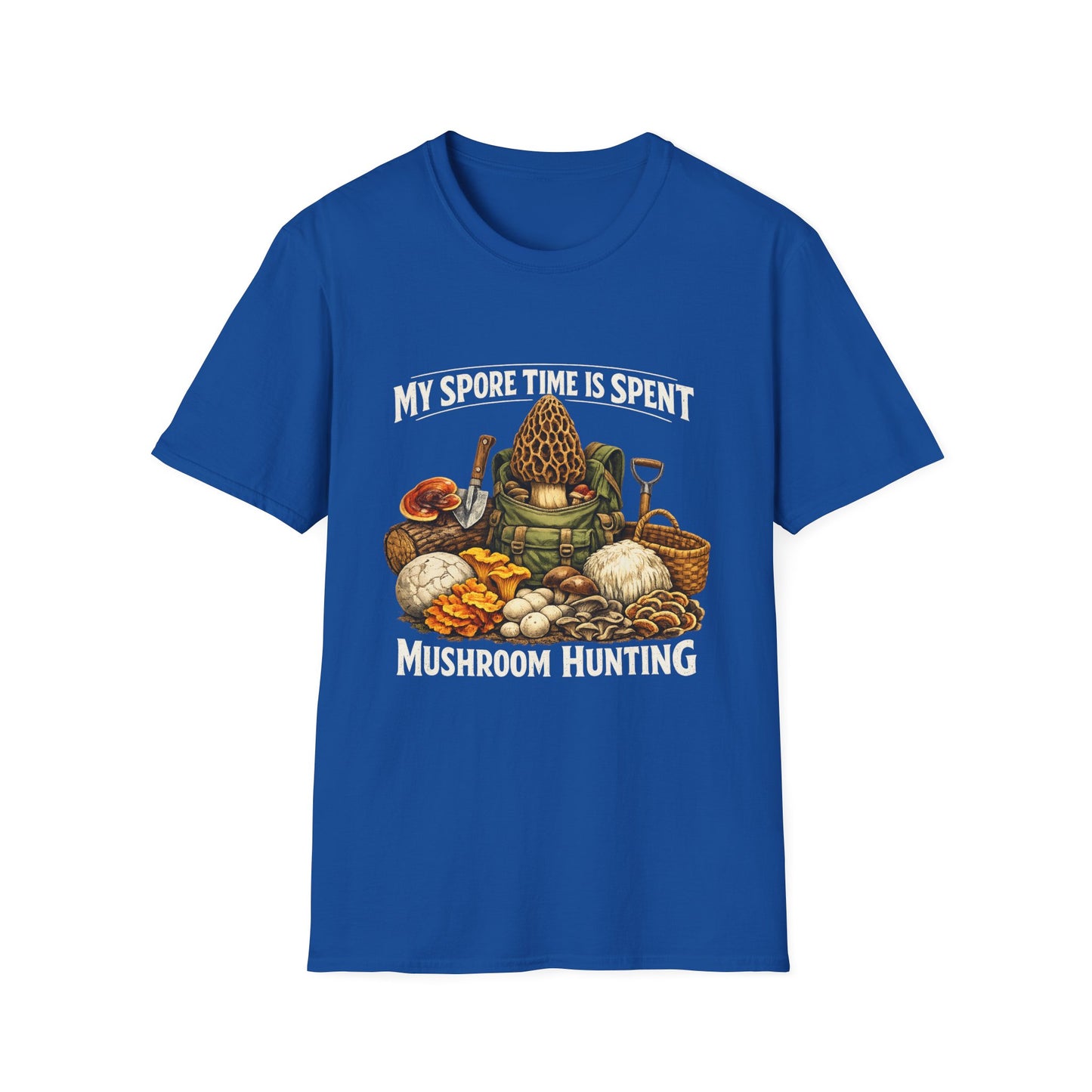 Mushroom Hunting T-Shirt — "My Spore Time Is Spent" For Foragers & Nature Lovers