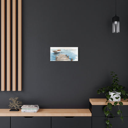 "Happy Place" Lake-Themed Canvas Wall Art, Nautical Home Decor, Relaxing Lake Vibes,