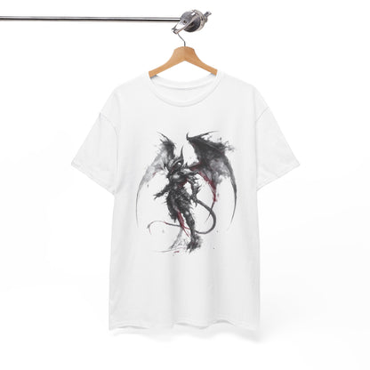 Dragon Warrior Art T-Shirt — Dark Ink Fantasy Demon Graphic Tee