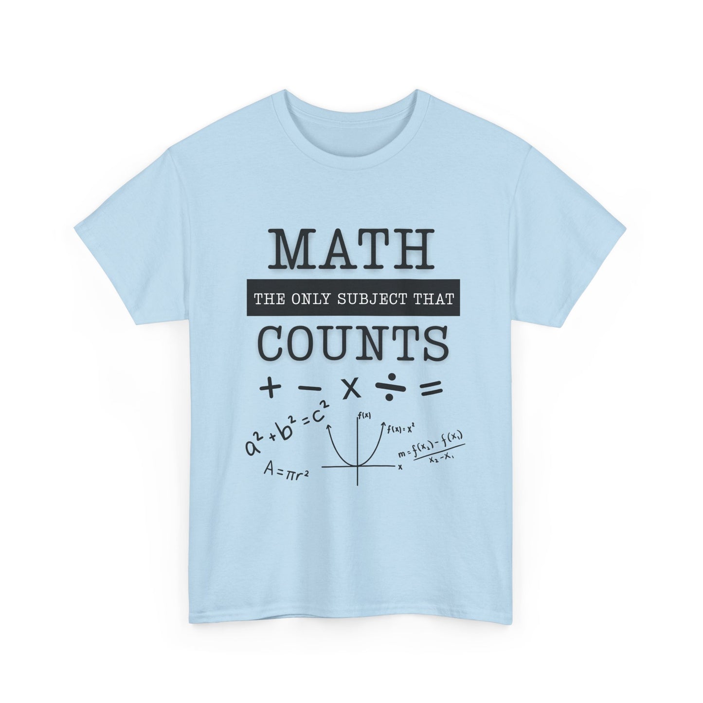 Math Counts -Unisex Heavy Cotton Tee, Funny Math Shirt, Gift for Teachers, Math Lovers, Back to School T-Shirt