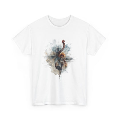Violin Abstract Music Watercolor T-Shirt — Artistic Treble Clef Music Tee