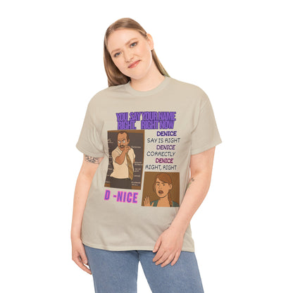 D-Nice Funny Unisex T-Shirt with Quirky Design, Humor Tee, Gift for Friends, Casual Wear, Unique Graphic Tee, Cartoon T-Shirt