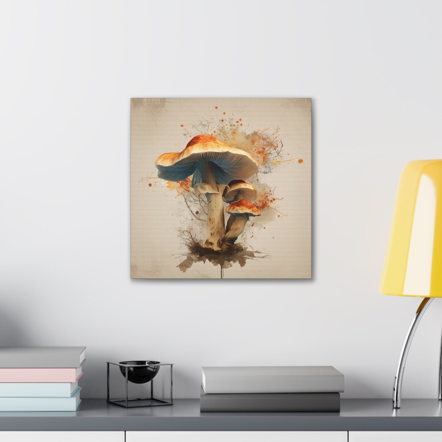Mycelium Spread -Mushroom Canvas Art, Stretched Wall Decor, Bohemian Home Decor, Psychedelic Wall Art, Nature-Inspired Art