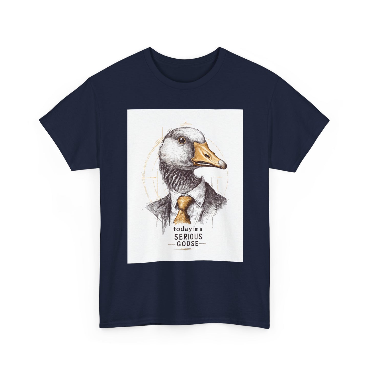 Serious Goose T-Shirt | Funny Animal Tee, Quirky Graphic Tee, Gift for Animal Lovers, Casual Wear, Unique Birthday Gift