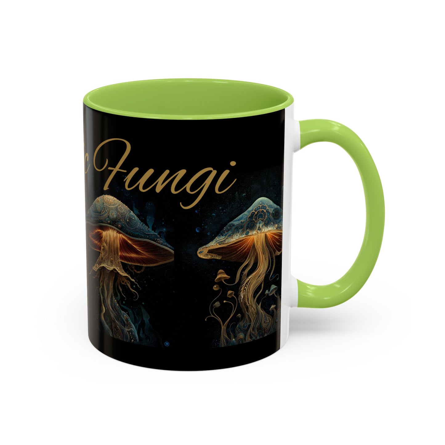 Dark Fantastic Fungi Coffee Mug - Magical Ocean Mushroom Art (11/15oz)