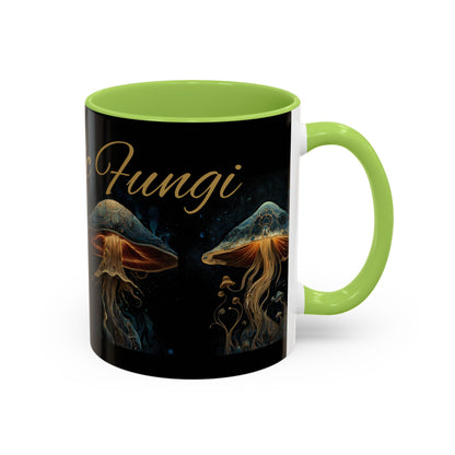 Dark Fantastic Fungi Coffee Mug - Magical Ocean Mushroom Art (11/15oz)
