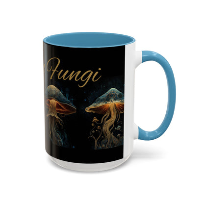 Dark Fantastic Fungi Coffee Mug - Magical Ocean Mushroom Art (11/15oz)
