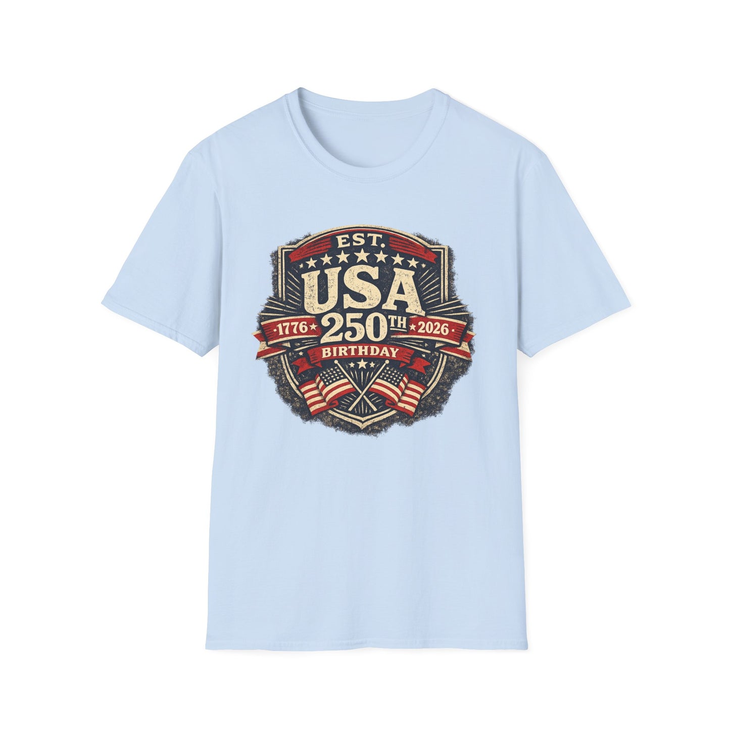 USA 250th Birthday T-Shirt — 1776-2026 Retro American Celebration Tee