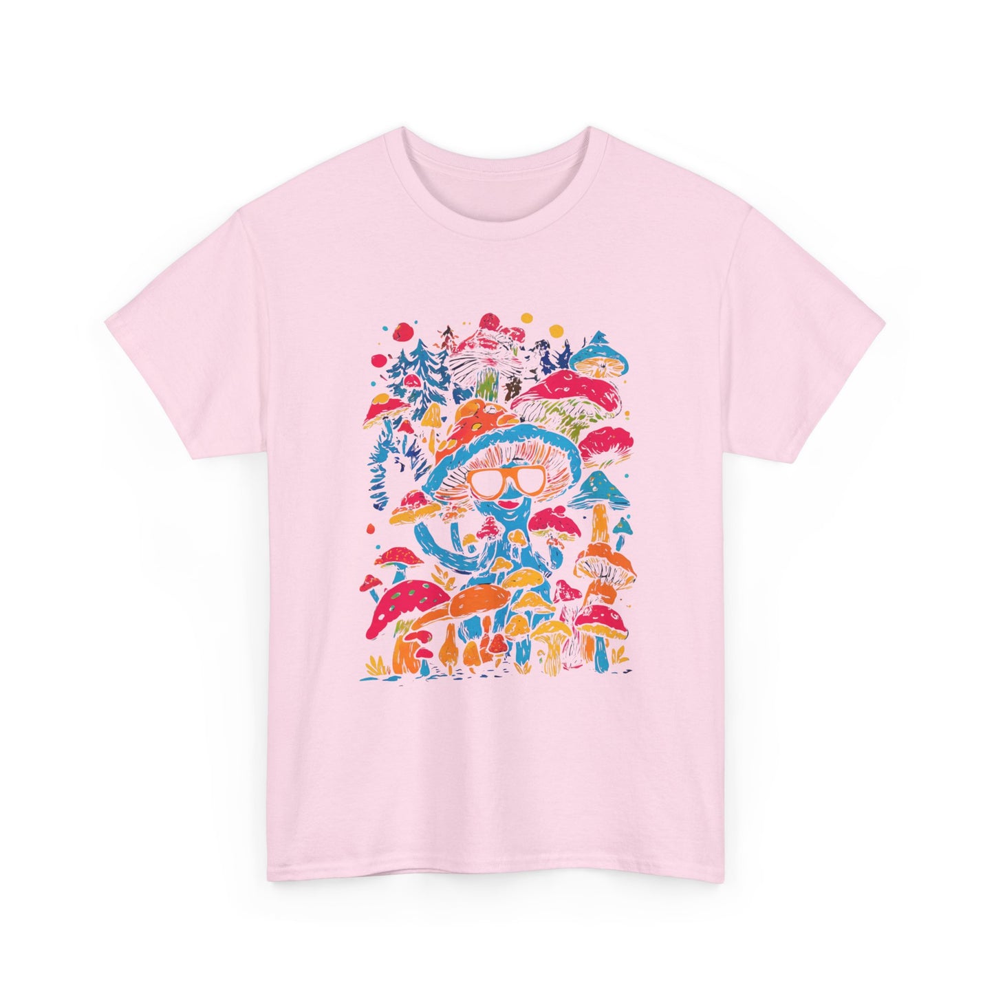 Shroom Dude - Mushroom Tee, Unisex Heavy Cotton T-Shirt, Vibrant Graphic Shirt, Perfect for Festivals, Eco-friendly Gift, Casual Wear